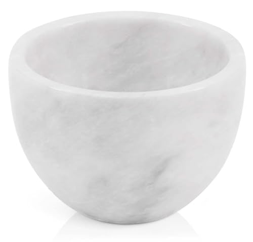 Radicaln Marble Shaving Bowl 3 Inch White Handmade Shaving Soap Holder for Men Barber Supplies Stone Bowl for Shaving Cream Foam  Classic Shaving Brush